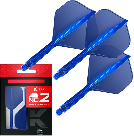 Target K-Flex Blue NO2 - Dart Flights - Intermediate van Target — afbeelding 2