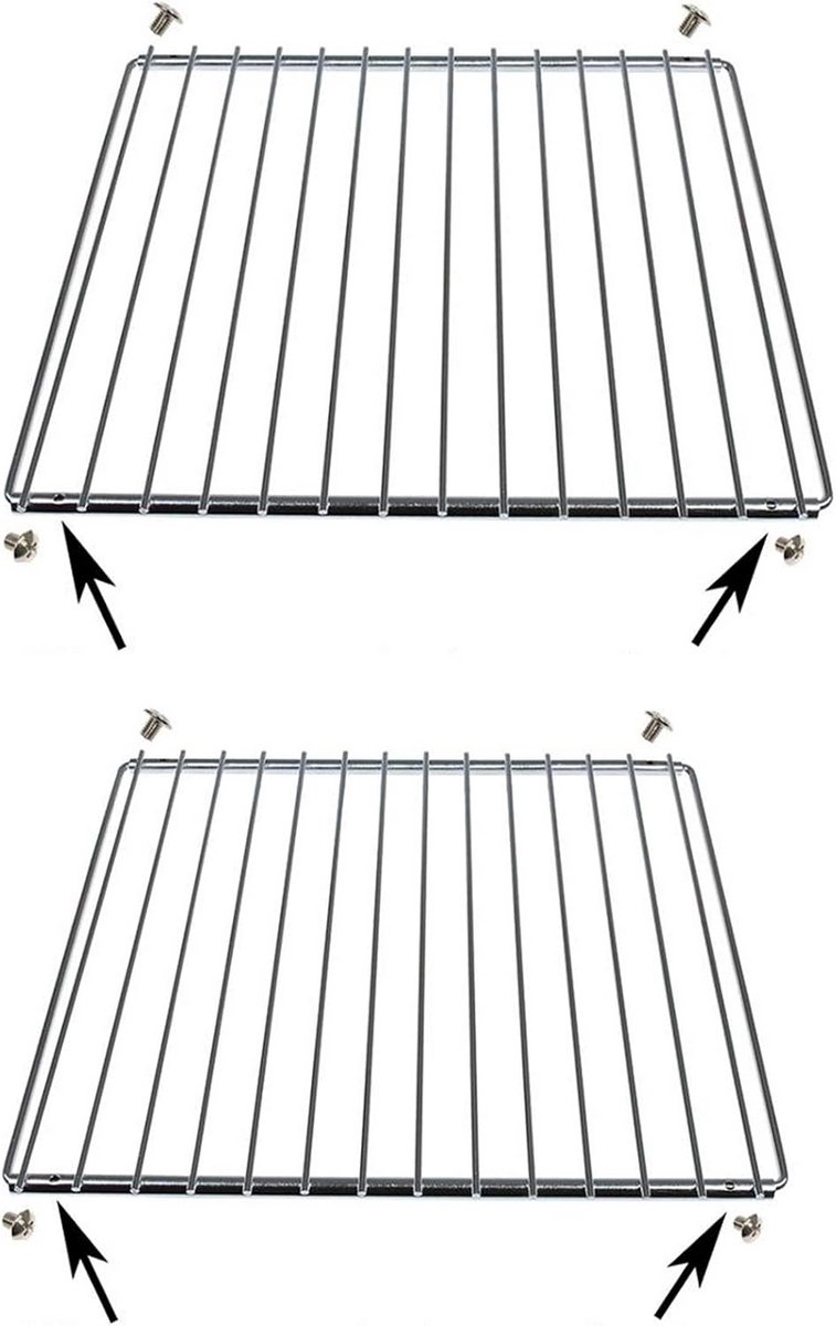2x Verstelbare Ovenrooster - Uitschuifbaar Planken voor Oven en Fornuis (360mm-600mm)