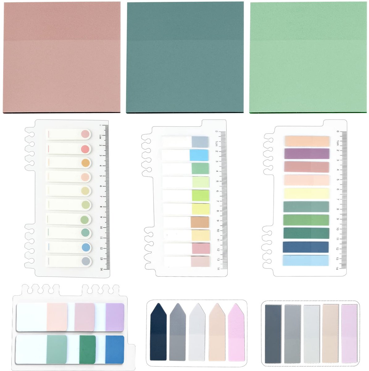 IMPERATORIS® kleurrijk Sticky Notes - Memoblaadjes - Memokubus - 75 x 90 mm - 1070 stuks - Notes