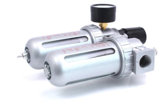 drukregelaar met filter en waterafscheider - compressor regelaar 1/2 duims - reduceerventiel - satra van ASTA/SATRA — afbeelding 2