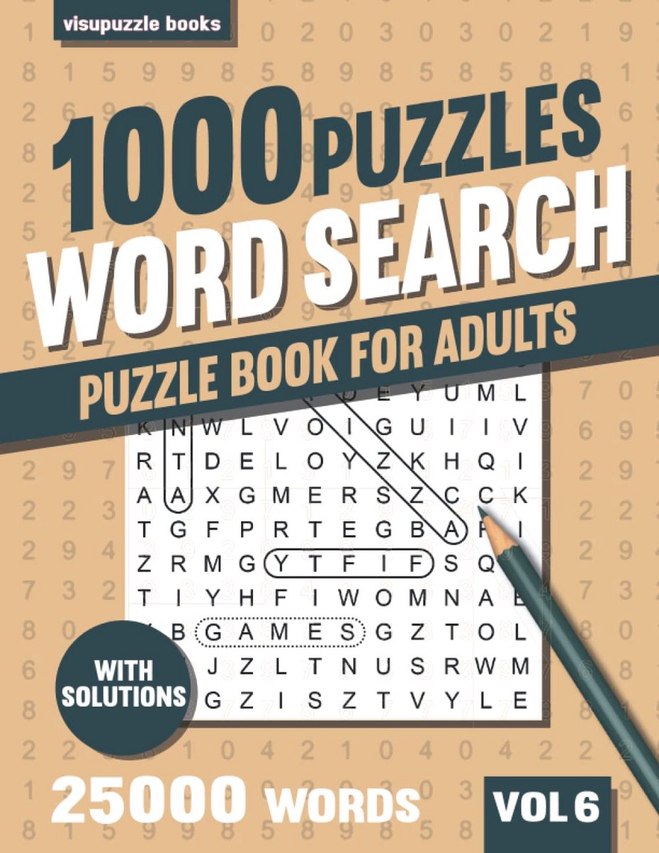 Woordzoekpuzzelboek voor Volwassenen en Senioren: 1000 Woordzoekers met Oplossingen