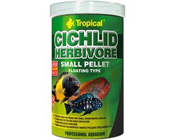 Kleine Plantaardige Cichliden Brokjes met Spirulina - Drijvend Voer voor Herbivore Vissen
