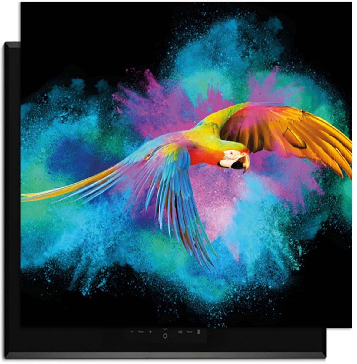 KitchenArt - Color Flight – Inductie Beschermer - 62x52 cm - Kookplaat Beschermer - Luxe Afdekplaat Inductieplaat - Anti-slip & Oprolbaar - Beschermmat Inductiekookplaat