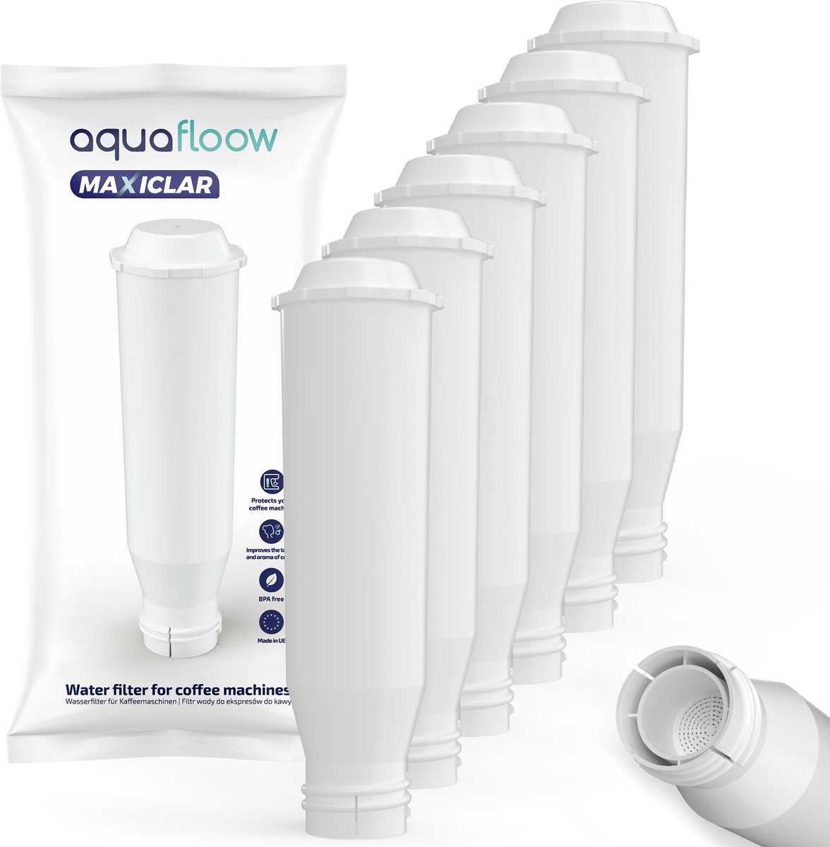 Aquafloow 6x Waterfilter voor Krups Koffiemachine – Geschikt voor EA & XP Serie – Vervangt NIRF700 / F088
