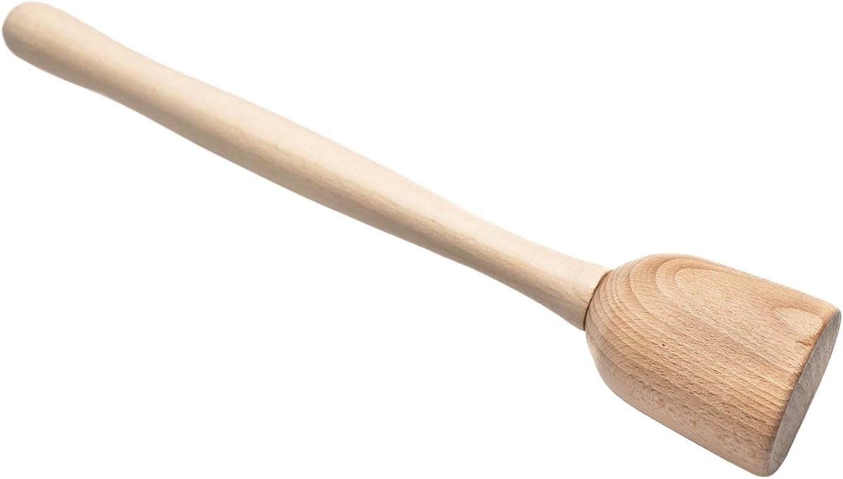 Stevige Aardappelstamper van Beukenhout voor Groenten en Puree - Ergonomisch en Duurzaam