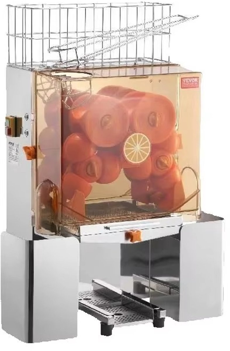Trendique - Elektrische Citruspers – Sinaasappelpers Elektrisch 120W – RVS Sinasappelpers met Grote Vulopening 55–80 mm – Professioneel voor Restaurants en Winkels