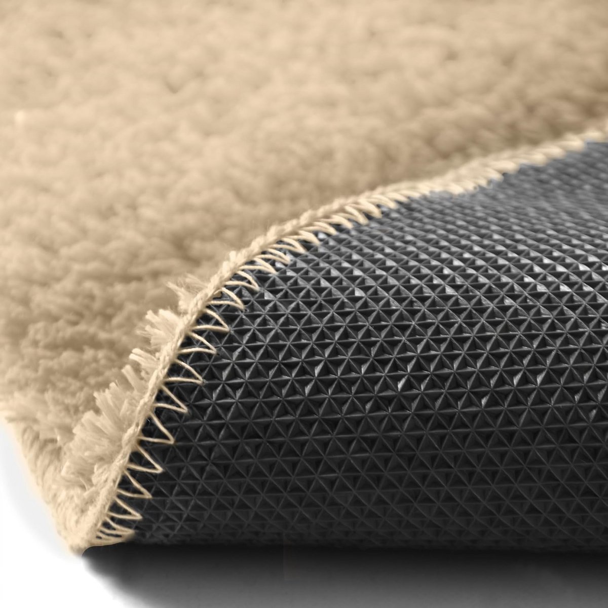 Zachte badmat met antislip onderkant, geschikt voor vloerverwarming - 40 x 60 cm, beige