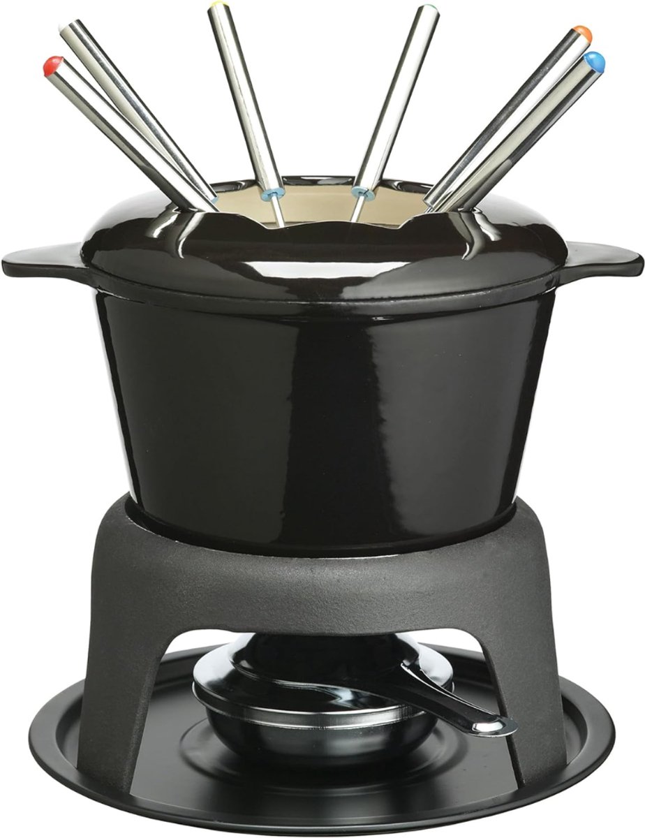 Quvo® Fondueset - Fondue - Fondueset elektrisch - Zwart - 12cm x 18cm x 21cm