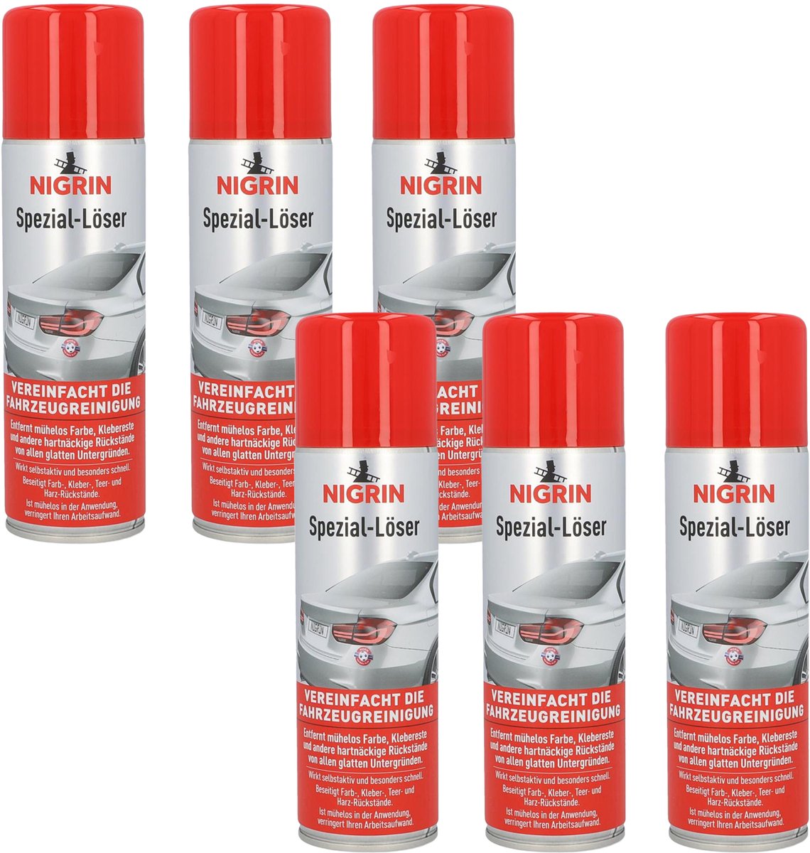 6x Nigrin speciale oplosser 300ml krachtverwijderaar oplosmiddel hars teer verf stickers