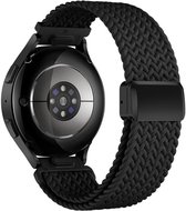 Nylon bandje - geschikt voor Garmin Venu (2 Plus) / Venu SQ (2) / Vivomove (Style - Sport) / Vivoactive 3 / 5 / 6 / Forerunner 55 / 165 / 245 / 645 / 570 - 42mm - zwart