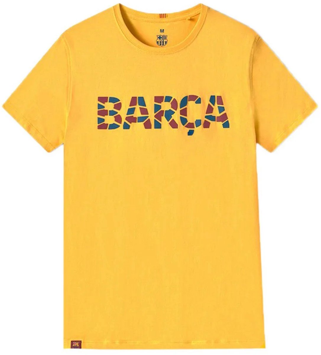 BarÇa Trencadis T-shirt Met Korte Mouwen Geel 4 Years Jongens,Meisjes