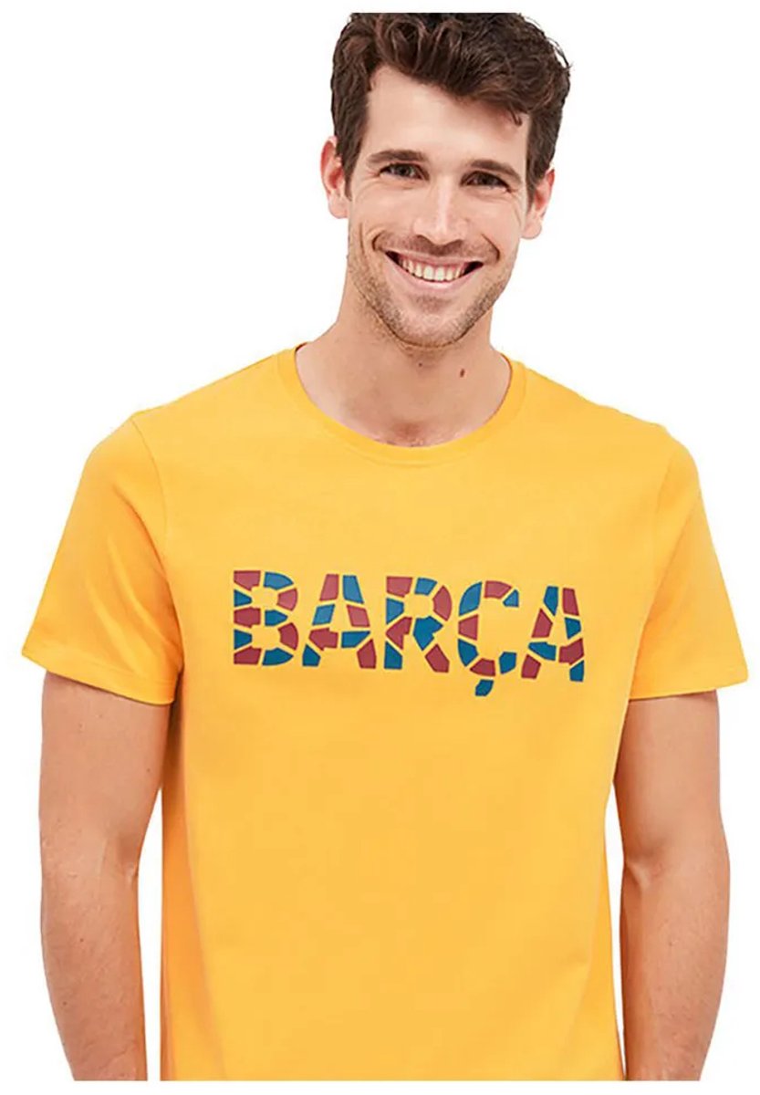 BarÇa Trencadis T-shirt Met Korte Mouwen Geel L Man