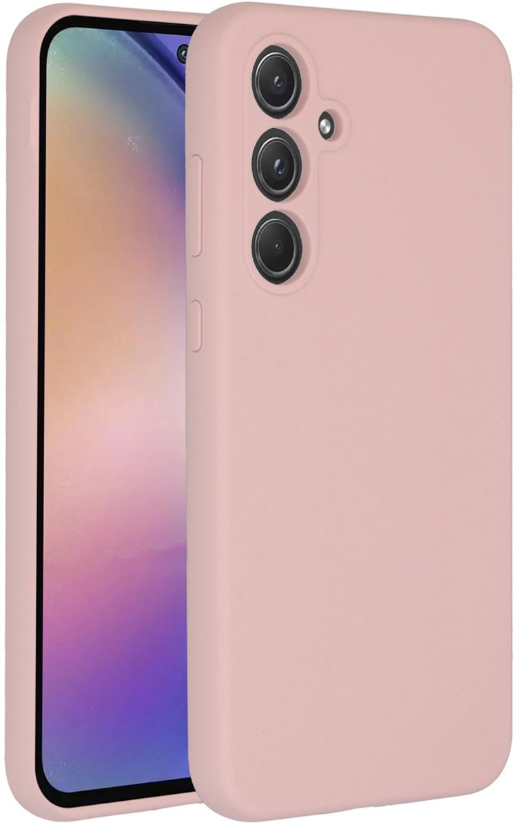 Accezz Hoesje - Geschikt voor Samsung Galaxy A55 (5G) - Liquid Silicone Backcover - Roze