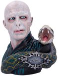 Gevormde buste van Lord Voldemort met slang en bord.