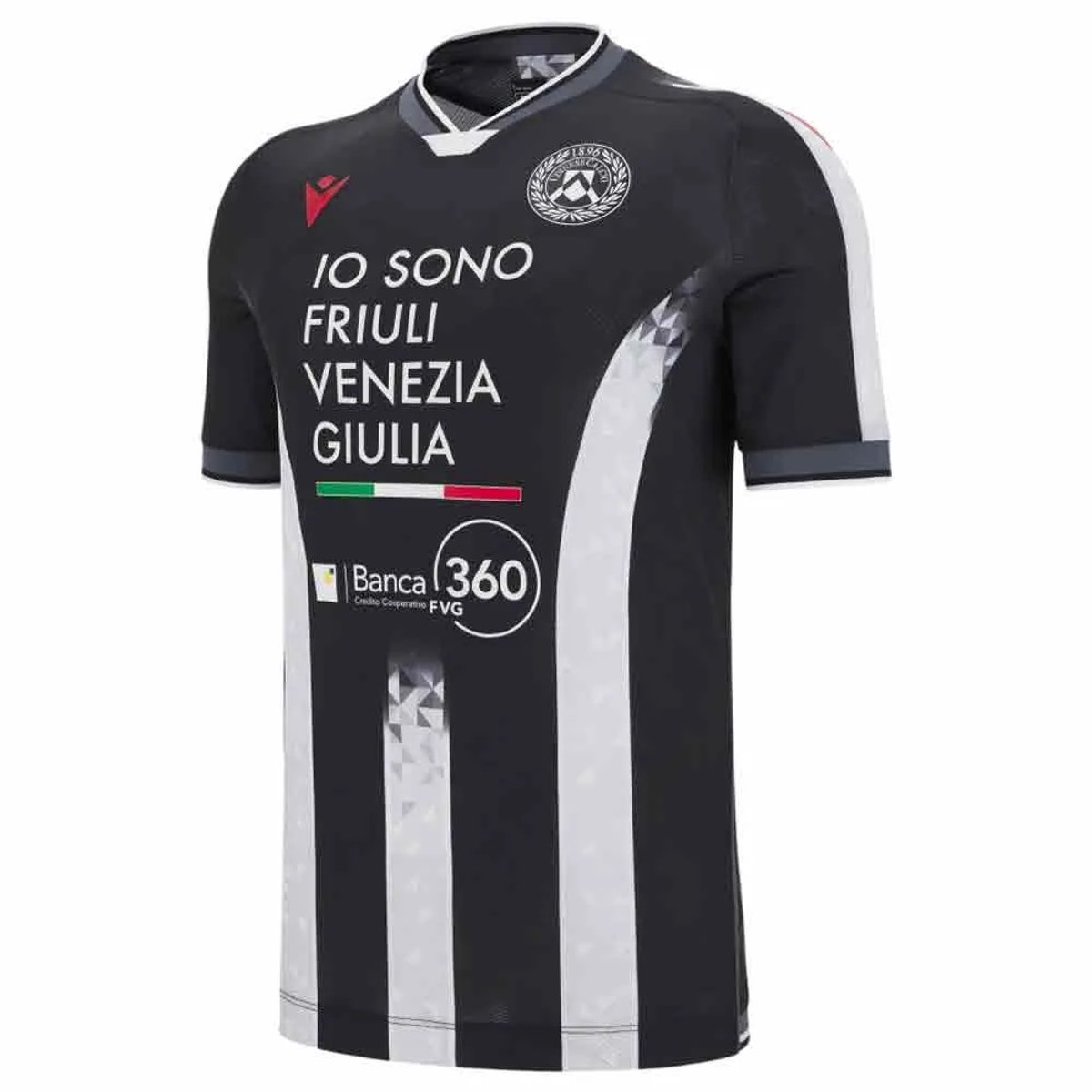 Macron Udinese Calcio 25/26 Thuis T-shirt Met Korte Mouwen Zwart XL Man