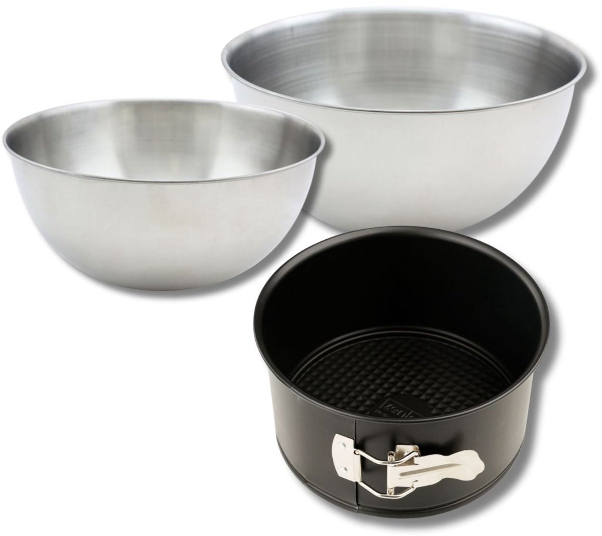 Set bakvorm voor panettone 18 cm, 2 mengkommen en 1 spatel Zenker