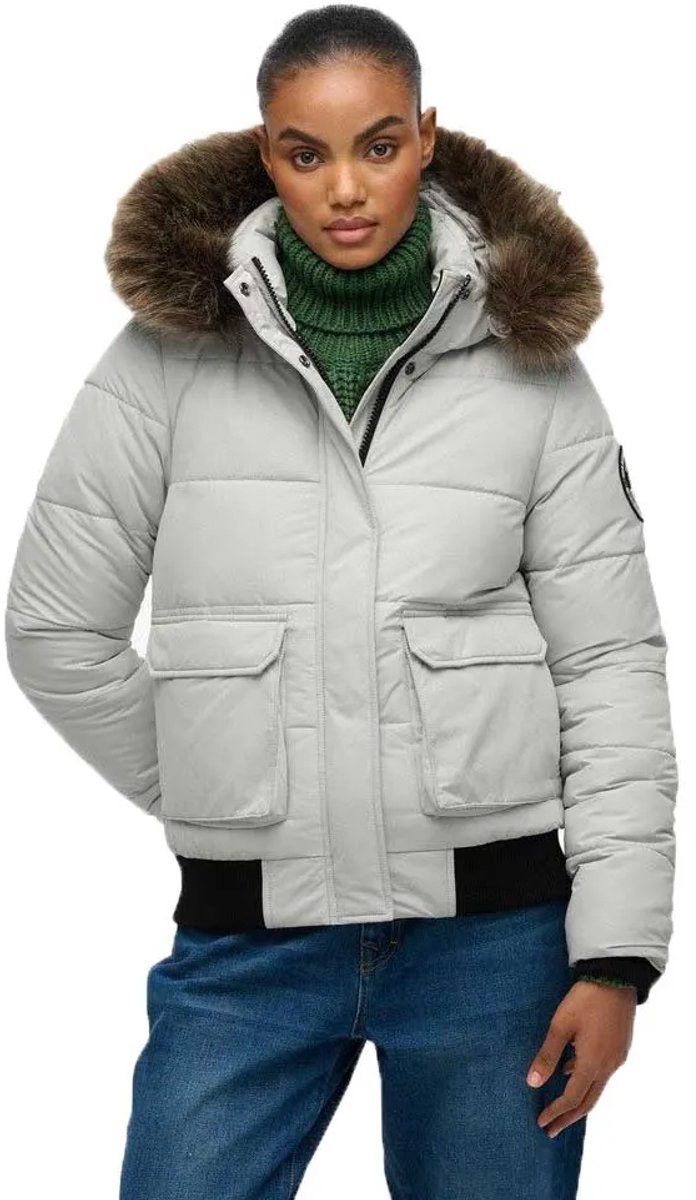 Superdry Everest Ella Bomberjack Dames Gewatteerde jassen Grijs