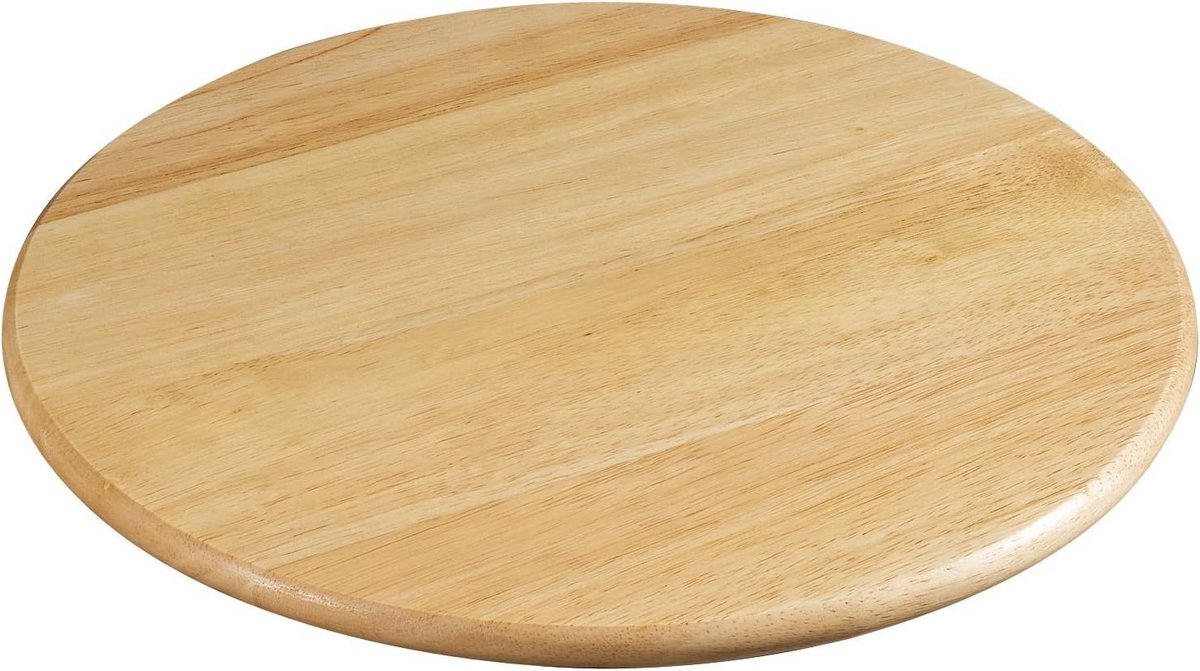 Draaiplateau van Rubberwood Lichtbruin, Ø 35 cm - Ideaal voor Serveren