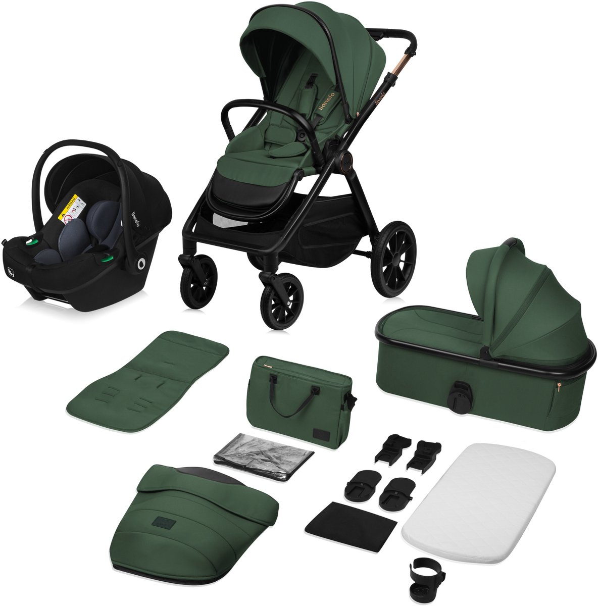 Lionelo Layla Kinderwagen 3in1 XXL Set met i-Size Autostoel - afbeelding 3