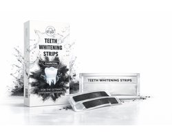 AT-Shop Teeth Whitening Strips – Charcoal – 14 Strips – Peroxidevrij – Wittere Tanden Thuis - tanden bleken