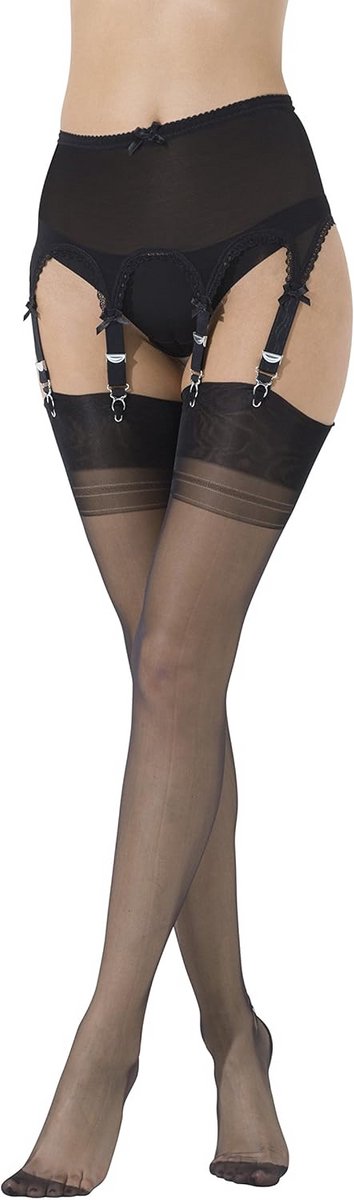 Nylon naadkousen met puntzool 100% nylon zwart maat S tot XL