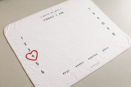 WeLikeToLove - Mijlpaaldeken Baby - Milestone Kleed - Fotodeken Baby - Kraamcadeau - Babyshower van WeLikeToLove — afbeelding 2