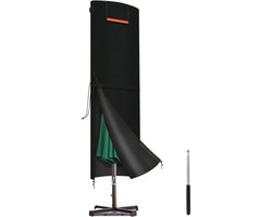 Famanu – Beschermhoes Parasol Hoes voor Zweefparasol Ø 2-4m - 420D Oxford-stof Waterdichte Parasolhoes - Afdekzeil voor Parasol met Stang Terrasparapluhoezen Weerbestendig 220x50/50 cm