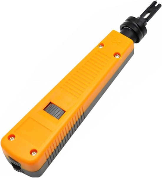 Greluma Punch Down Tool – Met 110/66 Blades – Voor Cat5, Cat6 &amp; Keystone Connectoren – Verstelbare Slagkracht – Inclusief Mesopbergruimte