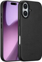 Étui Accezz - Compatible avec iPhone 17 - Coque arrière en cuir MagSafe - Noir Onyx