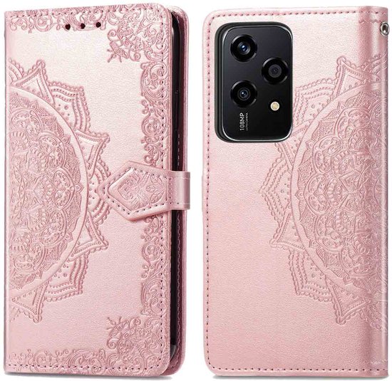 imoshion Hoesje - Geschikt voor Honor 200 Lite - Mandala Bookcase - Rosé Goud