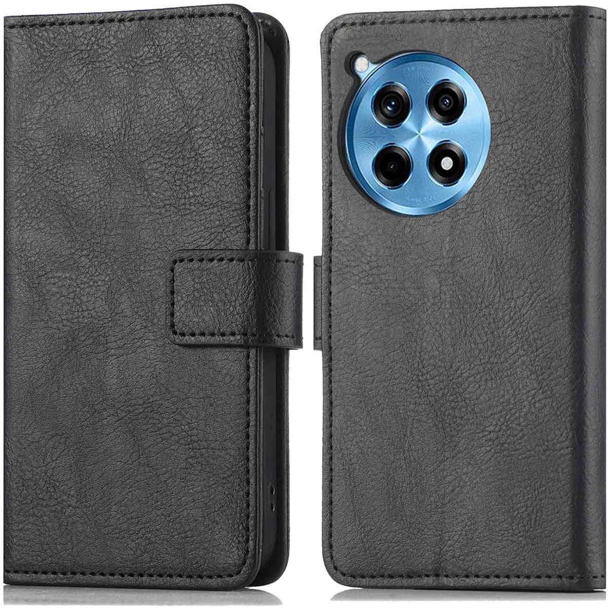 imoshion Hoesje - Geschikt voor OnePlus 12R - Luxe Bookcase - Zwart