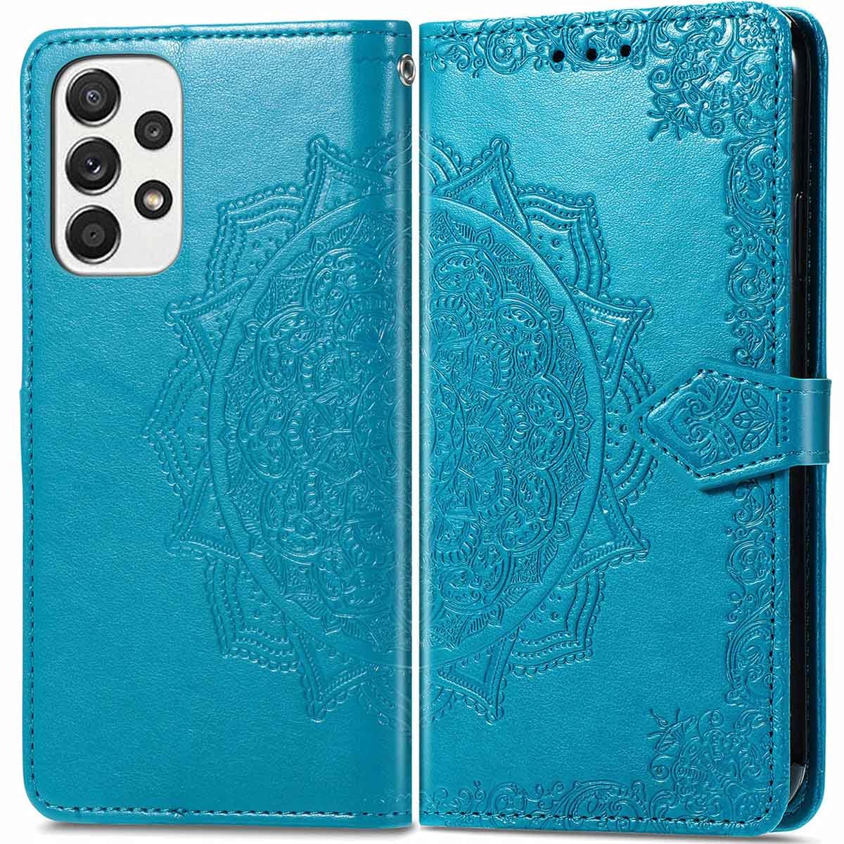 imoshion Hoesje - Geschikt voor Samsung Galaxy A53 - Mandala Bookcase - Turquoise