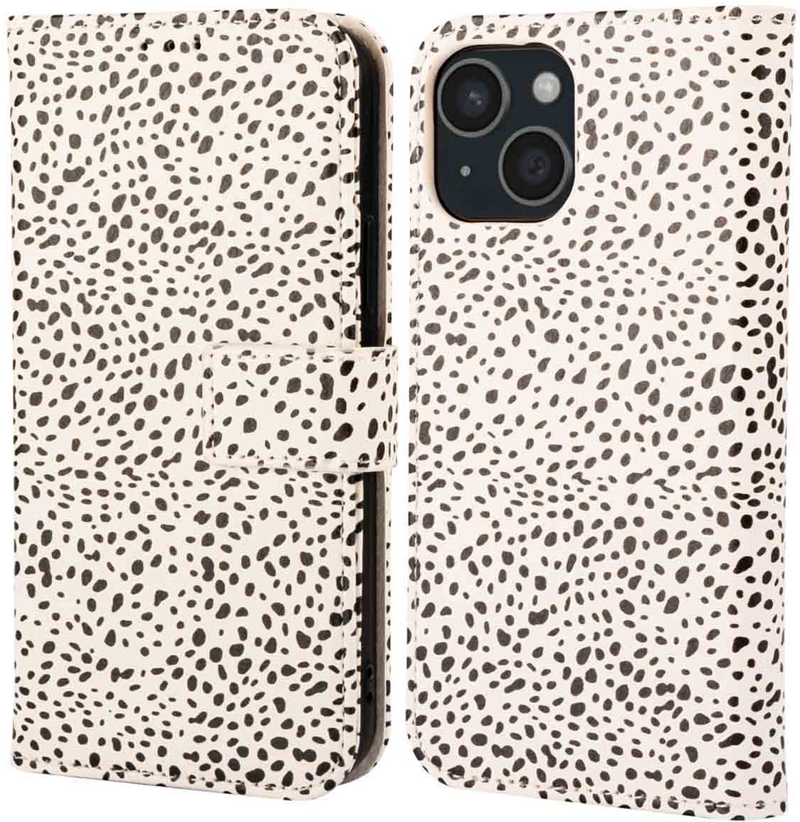 imoshion Hoesje - Geschikt voor Apple iPhone 15 - Design Bookcase smartphone - Desert Dots
