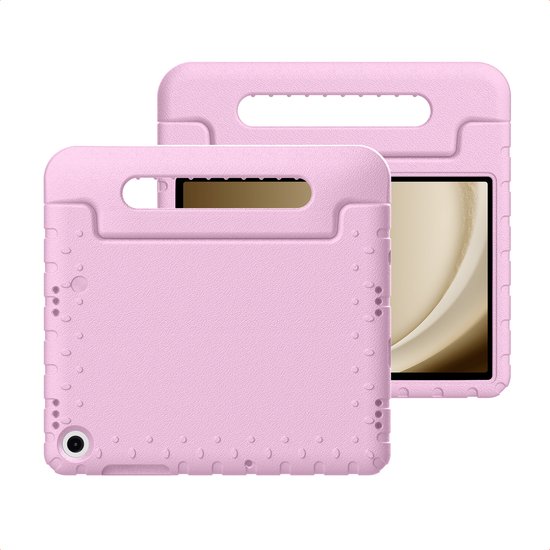 Étui pour Tablette Samsung Galaxy Tab A9 Plus Enfants - Coque Arrière iMoshion Kidsproof avec Poignée - Rose Clair