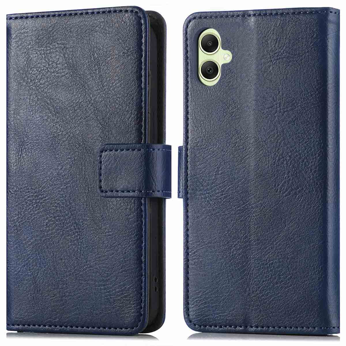 imoshion Hoesje - Geschikt voor Samsung Galaxy A05s - Luxe Bookcase - Donkerblauw