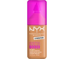 NYX Professional Make Up Make 'EM Wonder Foundation - Zachte matte finish - Met huidverzorgende hyaluronzuur - Warm Beige