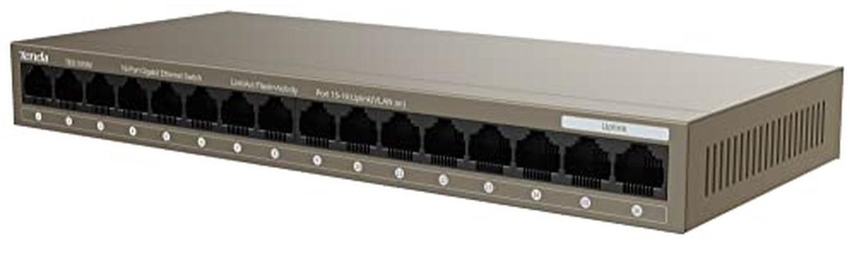 Gigabit 16-Ports Netwerkswitch met VLAN en Plug & Play