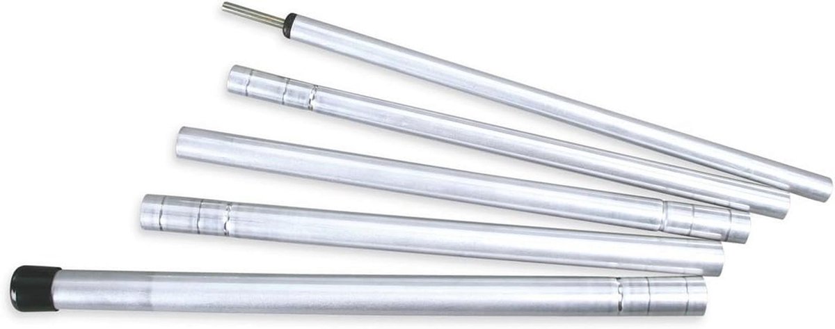 Tarpstang 160 cm – Steekbare, 5-delige Zeilstang van Aluminium voor Tarps en Zonnezeilen