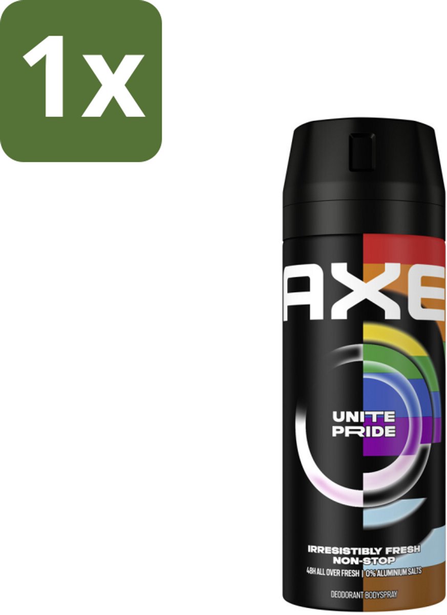 1 x AXE - Deodorant Spray - Unite - Verzorgend - Kruidige Geur - 150 ml - Deodorant Spray - Zweetvermindering - Geurneutralisatie - Frisheid - Zinktechnologie