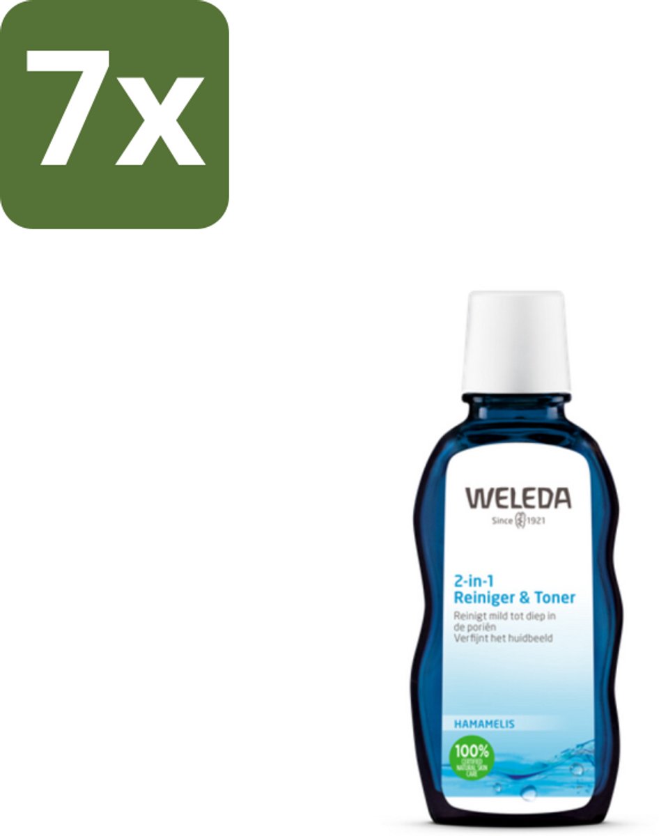 WELEDA - Reiniger & Toner 2‑in‑1 - 100 ml - Bulkverpakking - 7 stuks