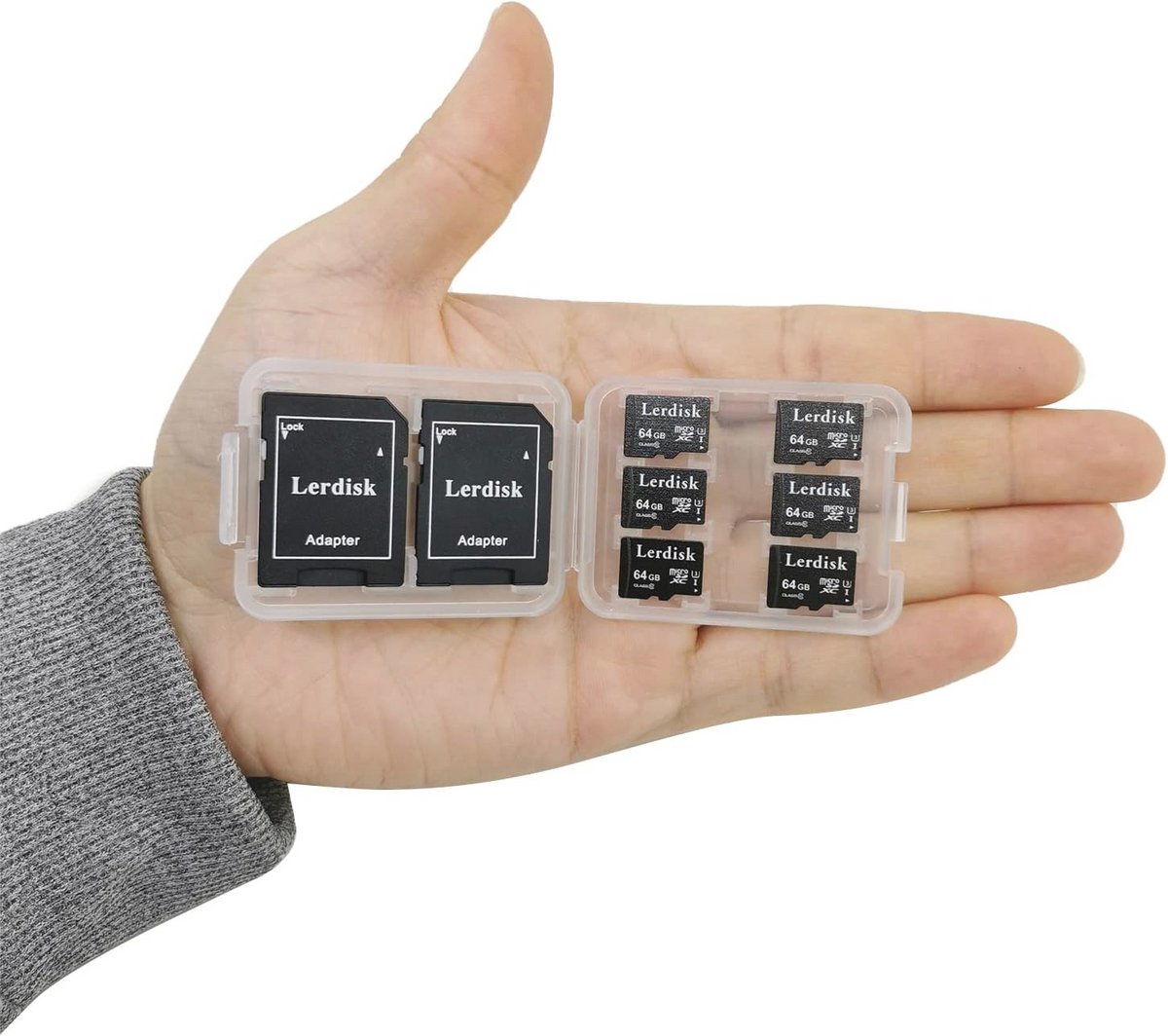 Lerdisk Fabriek Groothandel 6-Pack Micro SD-kaart 4GB Klasse 6 MicroSDHC Met SD Adapter Geproduceerd door 3C Group Geautoriseerde Licentiehouder (4GB C6)
