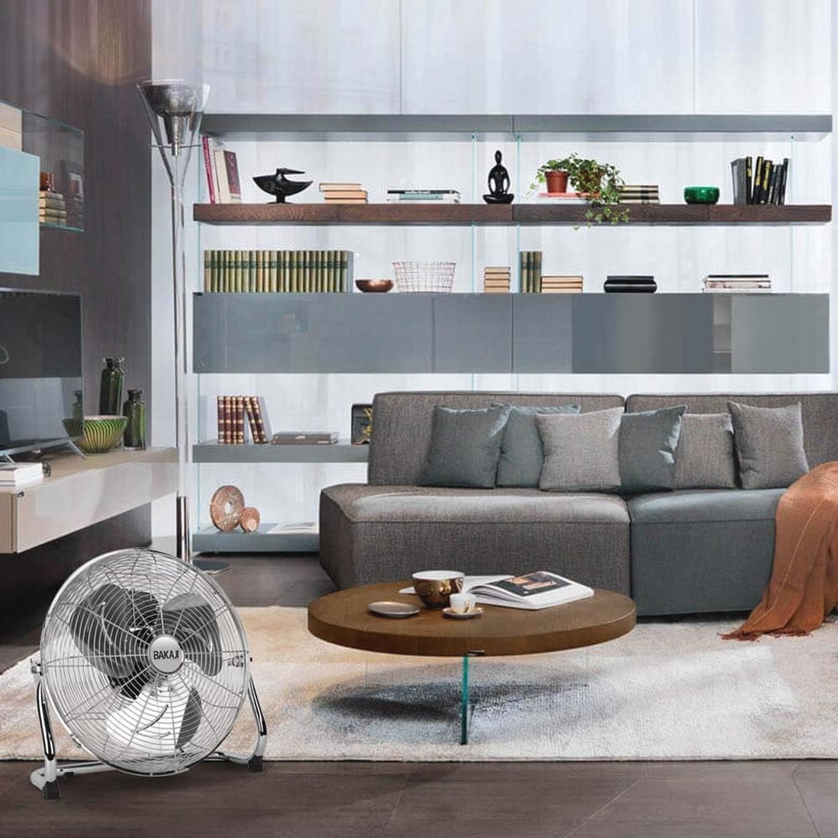 Krachtige Staande Ventilator met Verstelbare Helling en 3 Snelheden - 45 cm en 50 cm – foto 4