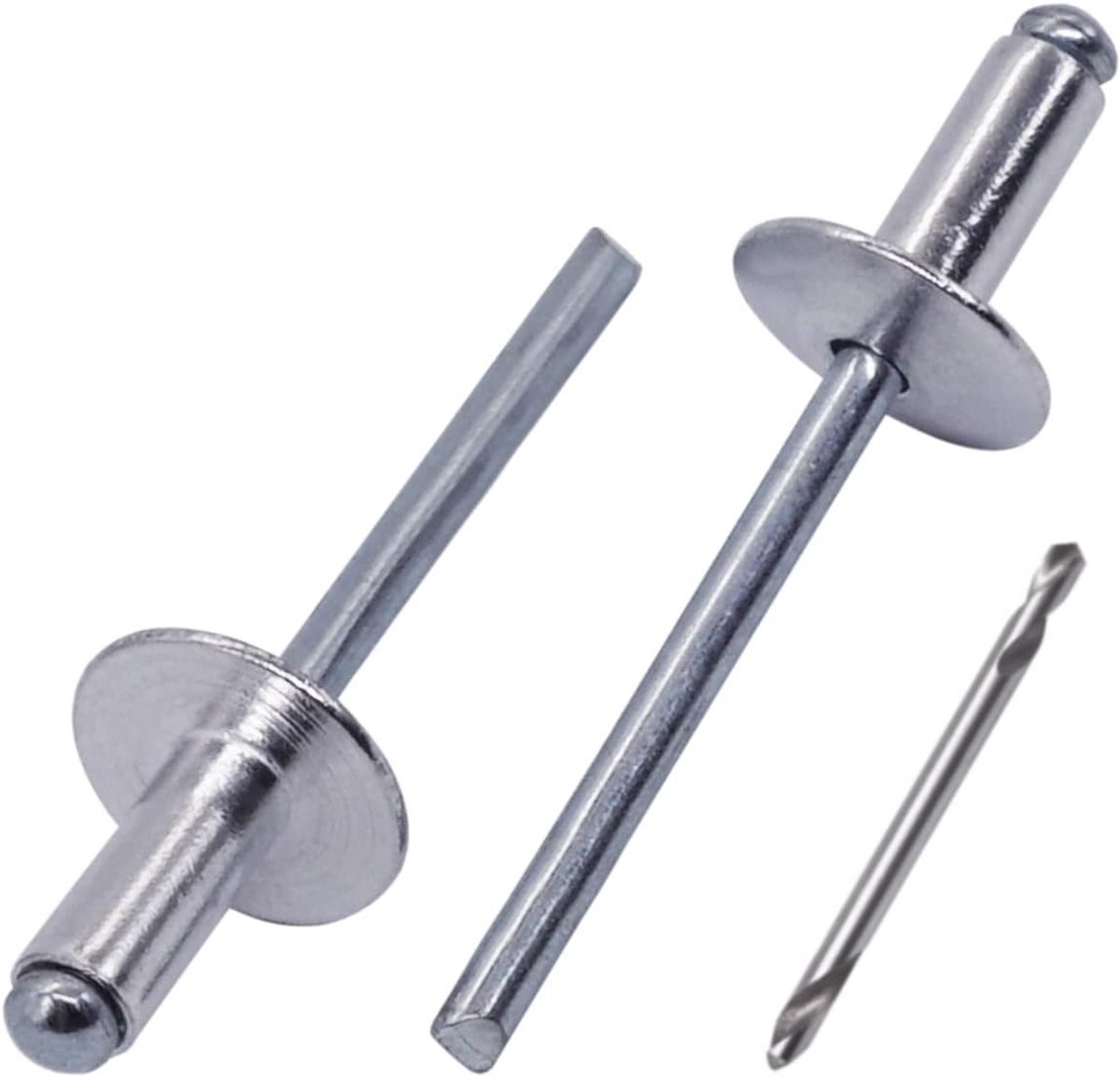 Grote flens aluminium blindklinknagels 5,0 x 12 mm - 50 stuks
