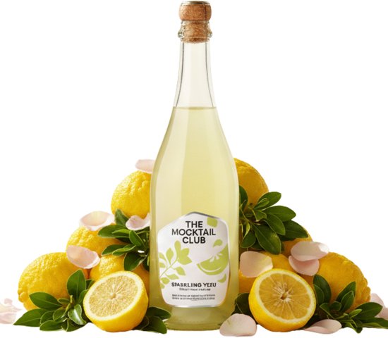 The Mocktail Club - Sparkling Yuzu 75cl - spritz sans alcool à base de yuzu, maté et infusion de rosen - apéritif de qualité