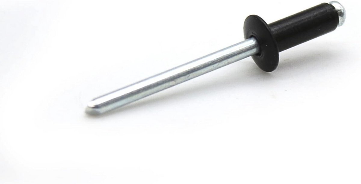 Zwarte Klinknagels 4.8x12mm Aluminium - PAK 100 | Rivet voor Metalen Materialen | Pneumatische of Handmatige Klinkhamer