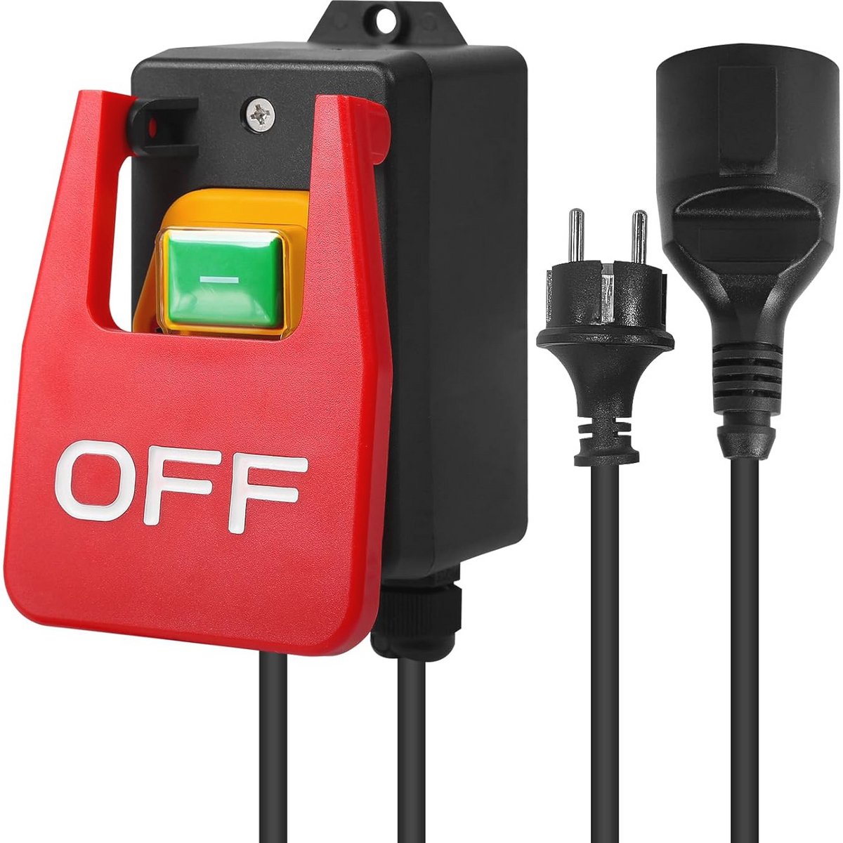 Noodschakelaar 230V met Stopcontact - Veiligheidsmechanisme voor Elektrische Apparaten - 16A