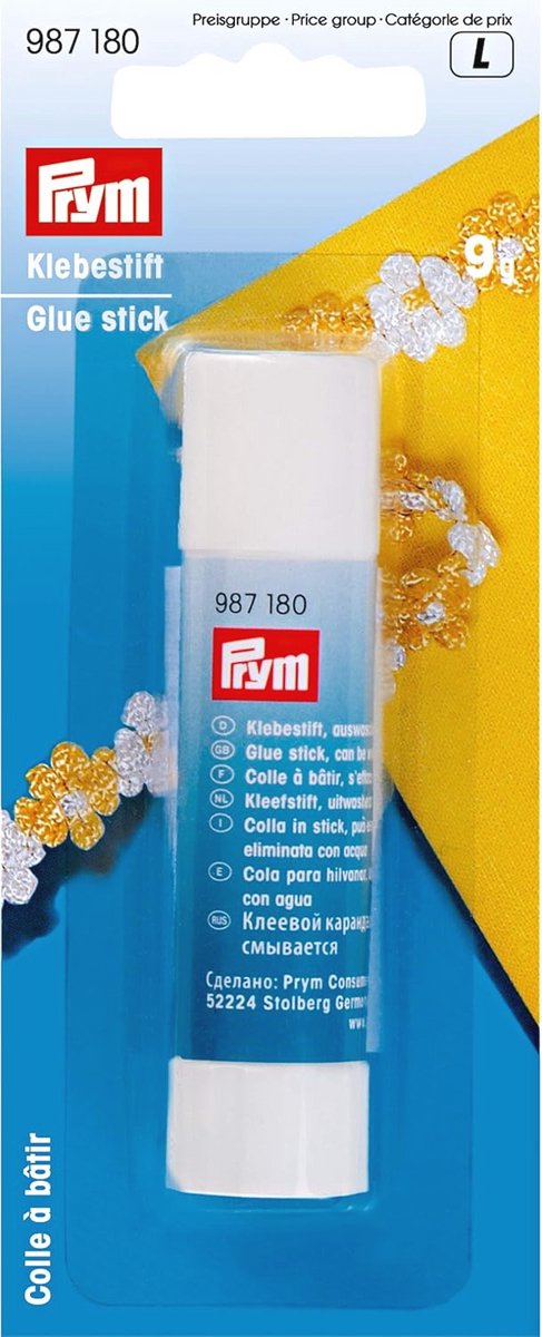 Lijmstick voor Textiel 10 g - Ideaal voor Naaien en Creatief(Voor Stof, Kant, Randen)