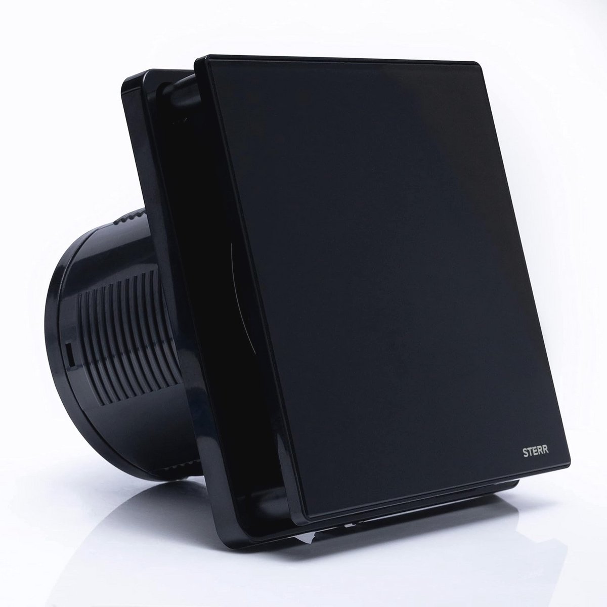Zwarte Afzuigkap 100 mm - Stille Badkamerventilator voor Optimale Luchtafzuiging