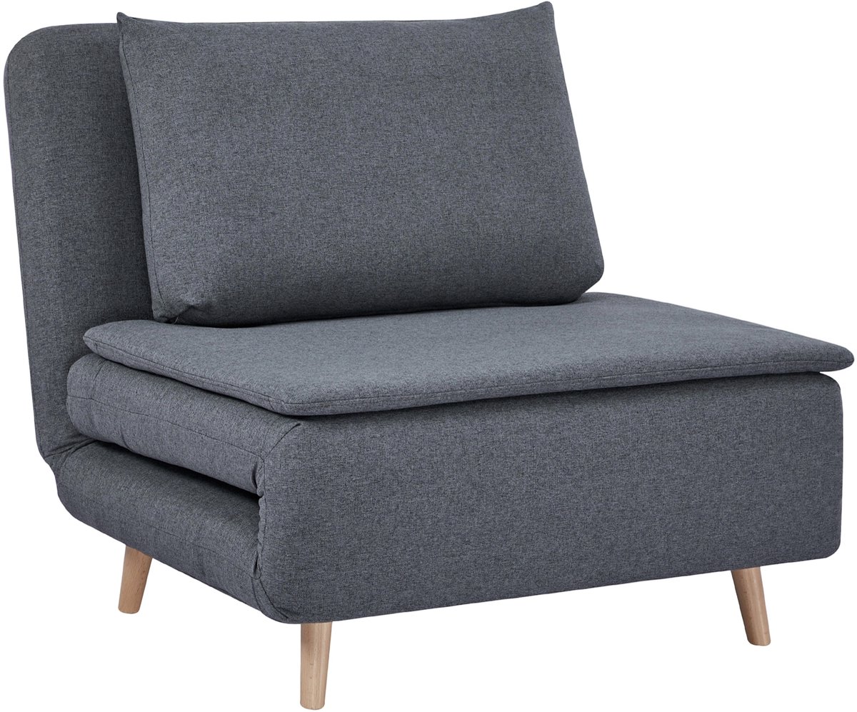 Slaapstoel - Uitklapbaar - Slaapbank - Logeerbed - Zetelbed - Slaapfauteuil - Vouwbed - 1 persoons - Zeer comfortabel - Grijs