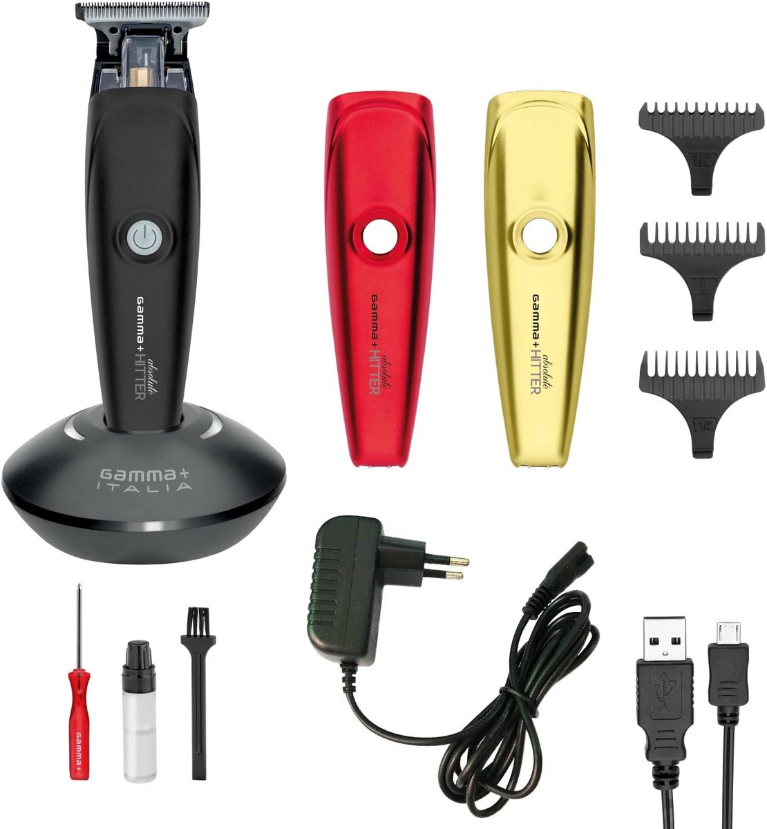 Professionele Heren-Tondeuse met Verwisselbare Covers - Oplaadbare Elektrische Baardtrimmer met Laadstation